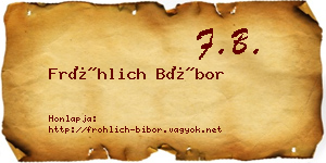 Fröhlich Bíbor névjegykártya